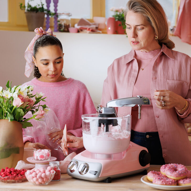 Ankarsrum Assistent Original AKM6230CP + Glasstillbehör Cloudy Pink