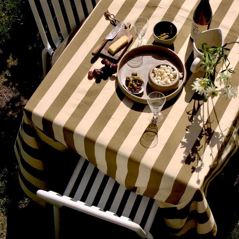 Simona bordsduk 330x145 cm, grön/gul