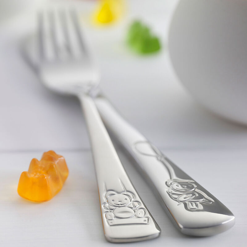 Teddy barnbestick 4 delar, rostfritt stål