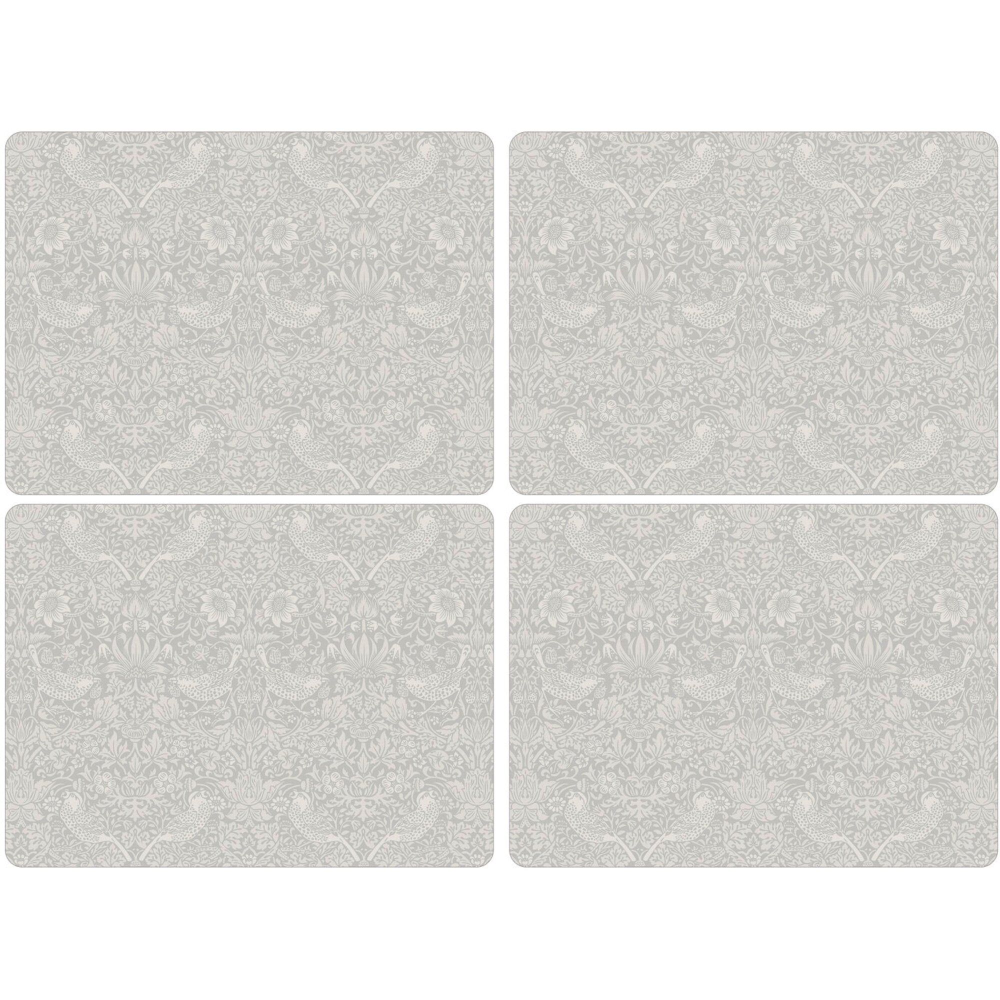 Pimpernel Strawberry Thief bordbrikke  30 x 40 cm 4-pakning Pure Morris