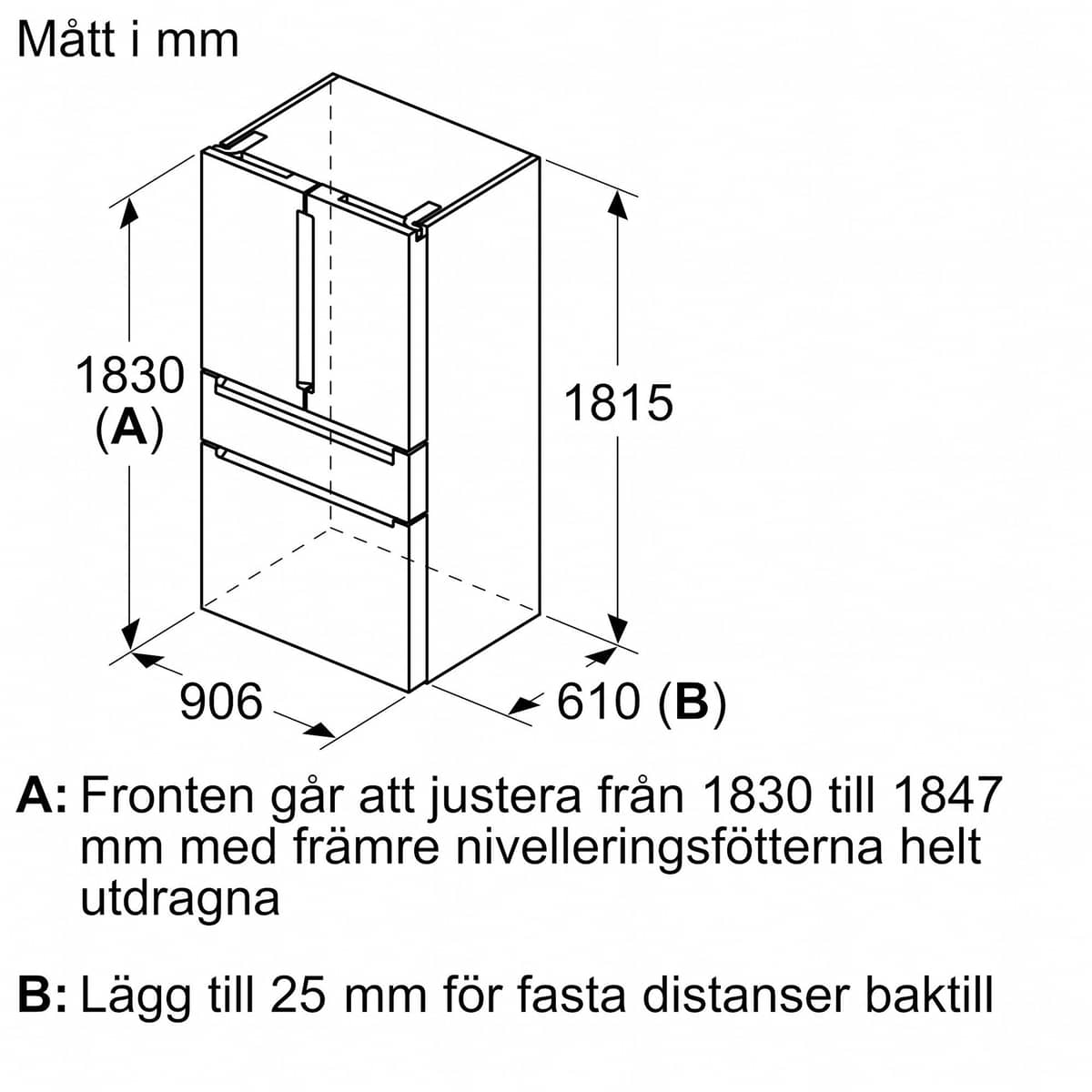 KF96RSBEA iQ700 French Door kyl/frys, svart