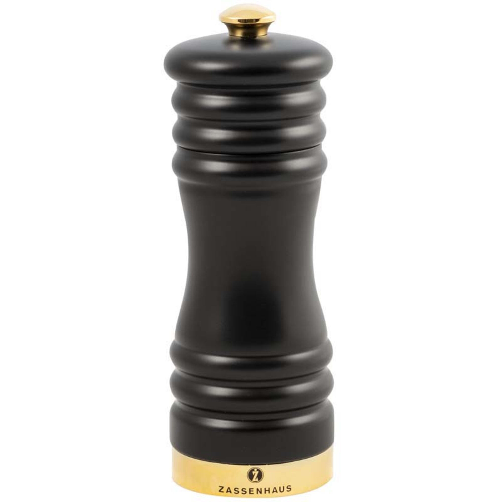 Zassenhaus Pepparkvarn Matt svart/Guld 15 cm