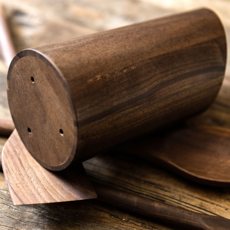 Redskapssett med holder, valnøtt