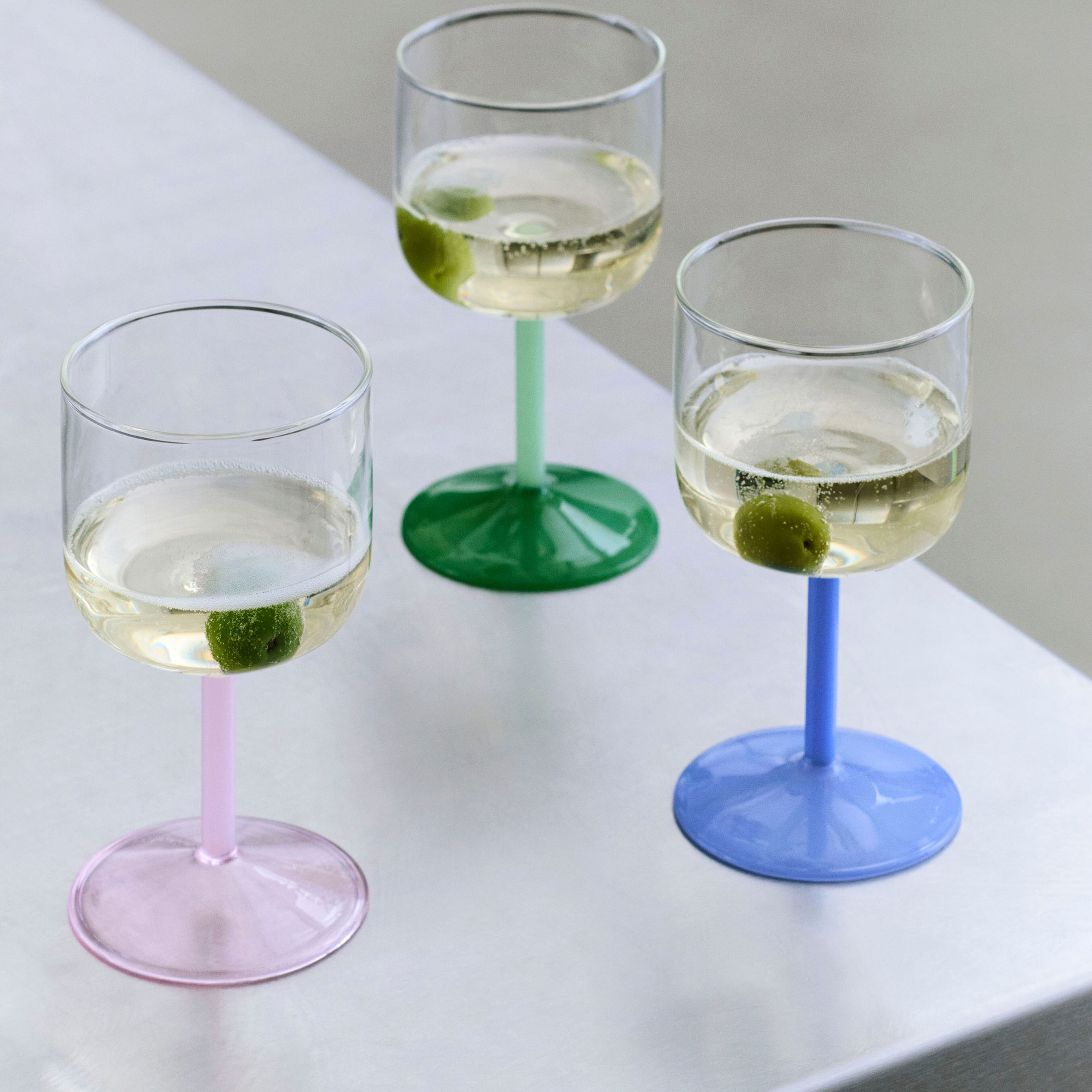 Hay Tint Vinglas Clear Jade L-Blue 2 stk