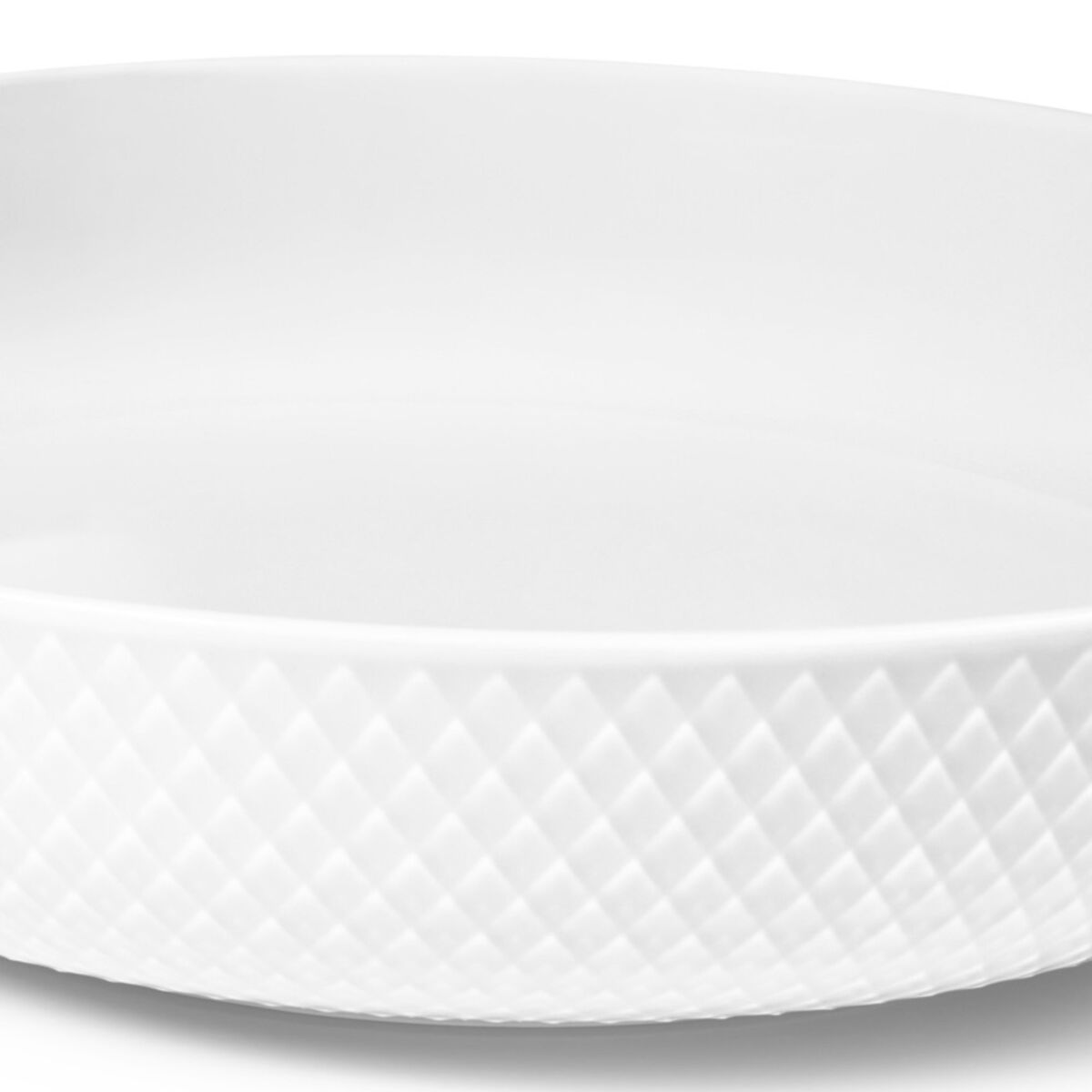 Rhombe serveringsskål 28 cm, vit