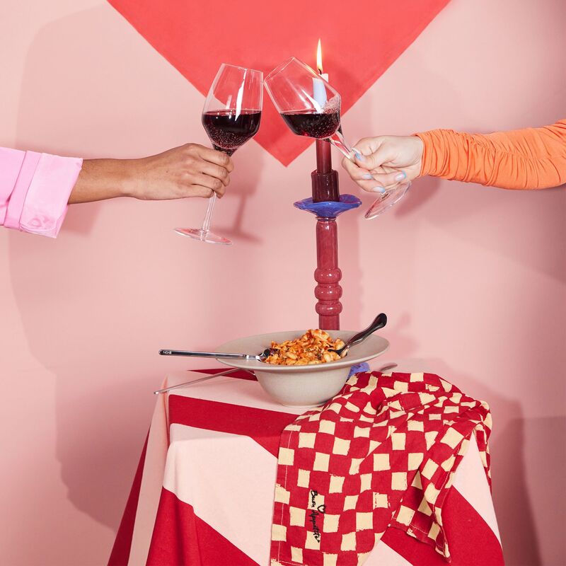 Love serviet 2-pack, rød/sand