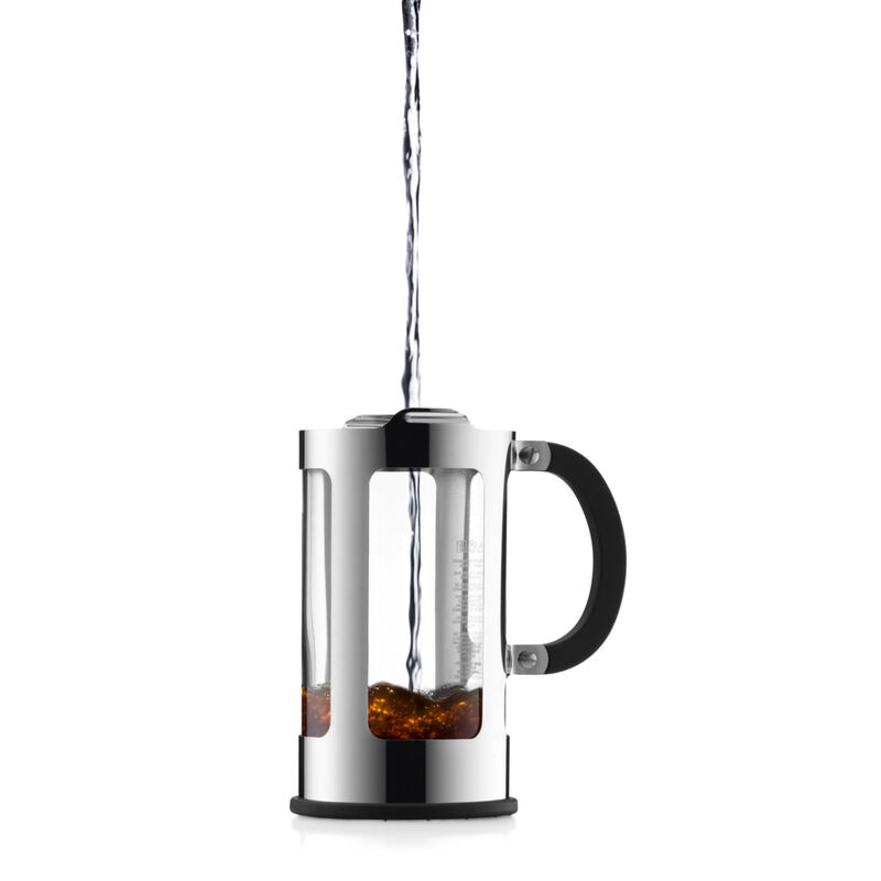 Chambord stempelkande, 8 kopper, krom