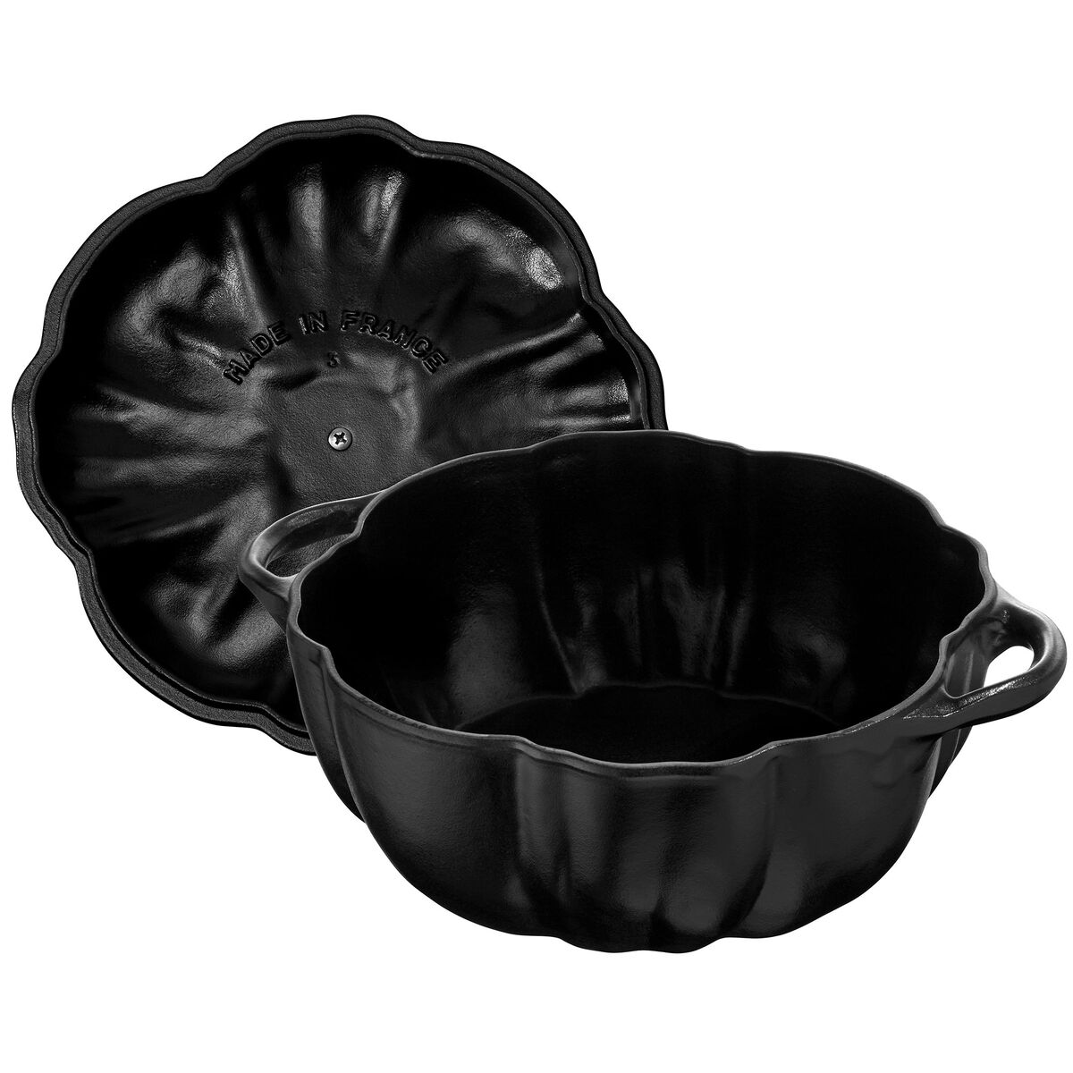 La Cocotte Græskar støbejernsgryde 24 cm / 3,5 liter, sort
