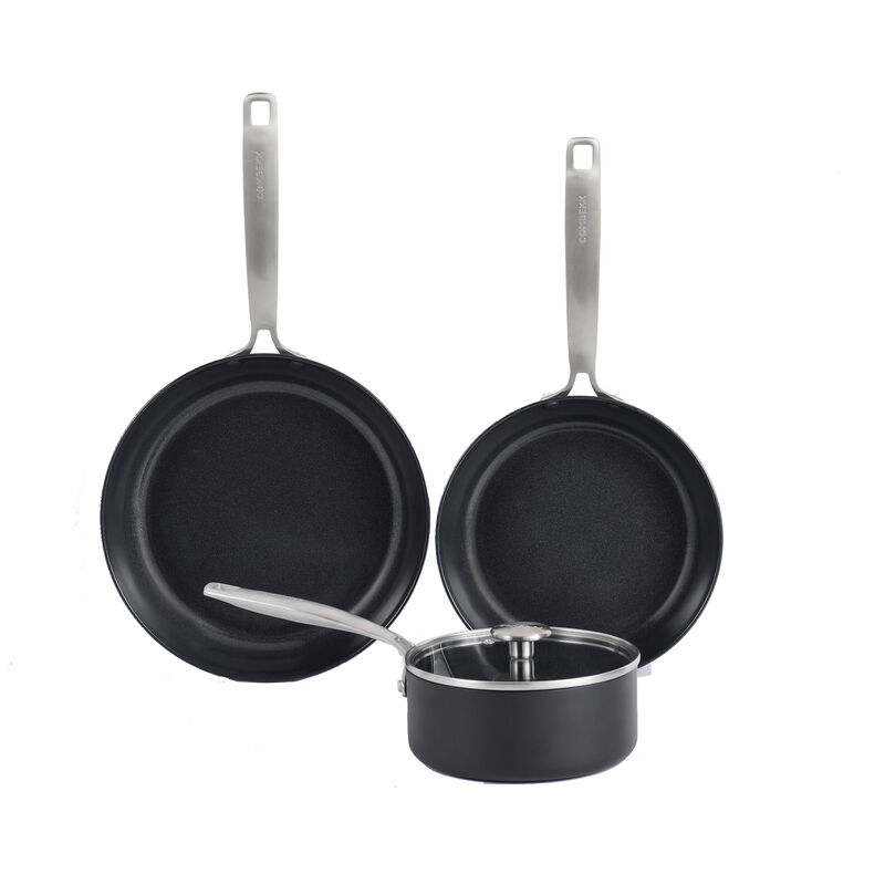 Combekk Stegepande- og kasserollesæt 4 dele, sort