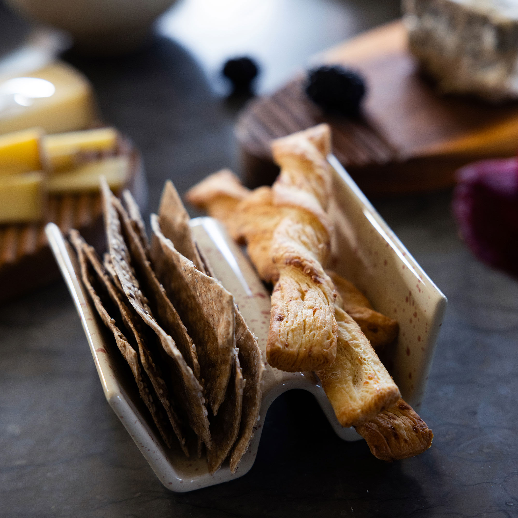 Ditte tacoholder 2 stk, beige/bordeaux