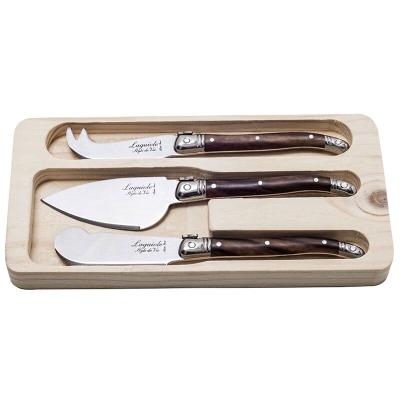 Laguiole Ostknive 3 st, brun