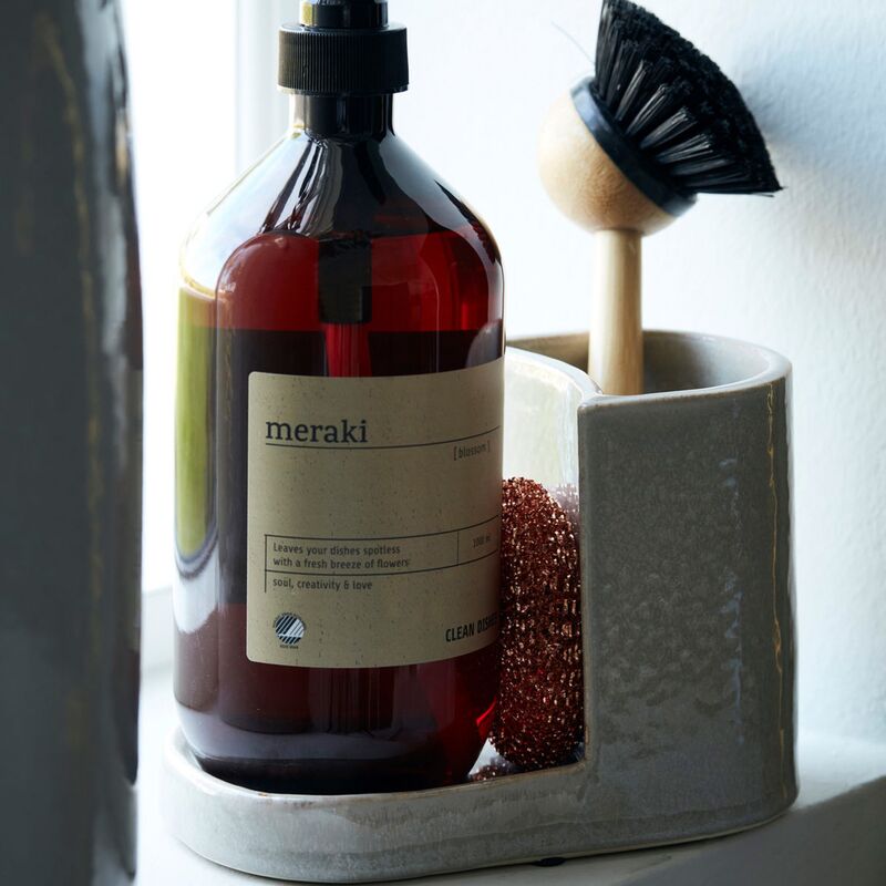 Datura børste- og sæbeholder, shellish grey