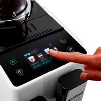 Delonghi Rivelia Fuldautomatisk Kaffemaskine, hvid & 2 stk. kaffebønner DLSC600