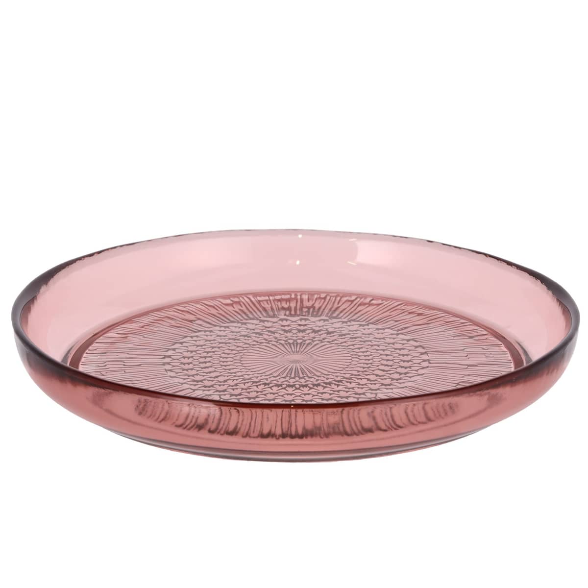 Kusintha lasilautanen 18 cm, vaaleanpunainen