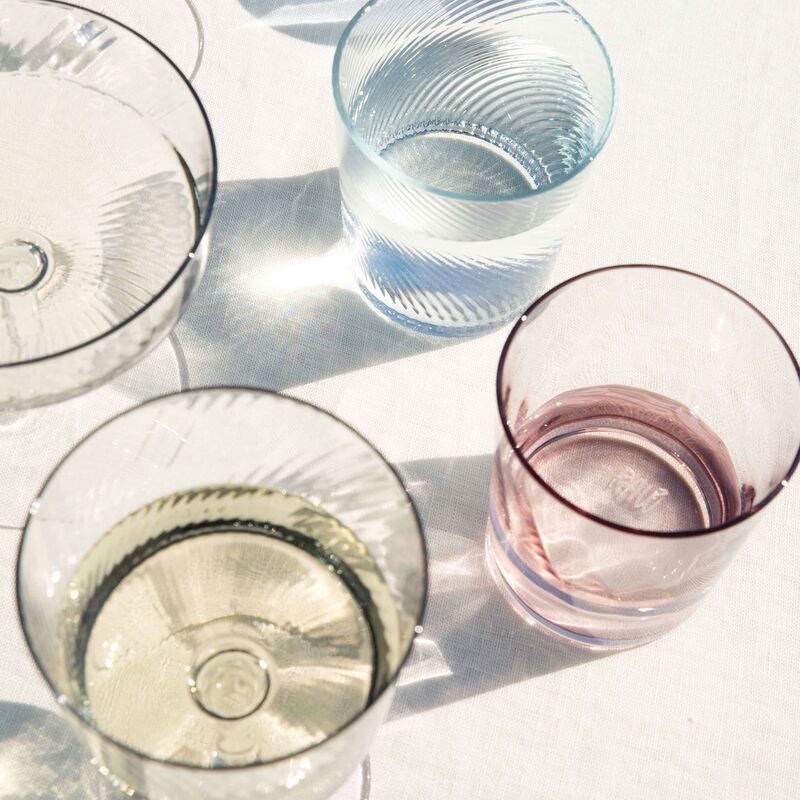 RAW Unique Swirl vandglas 30 cl, pink