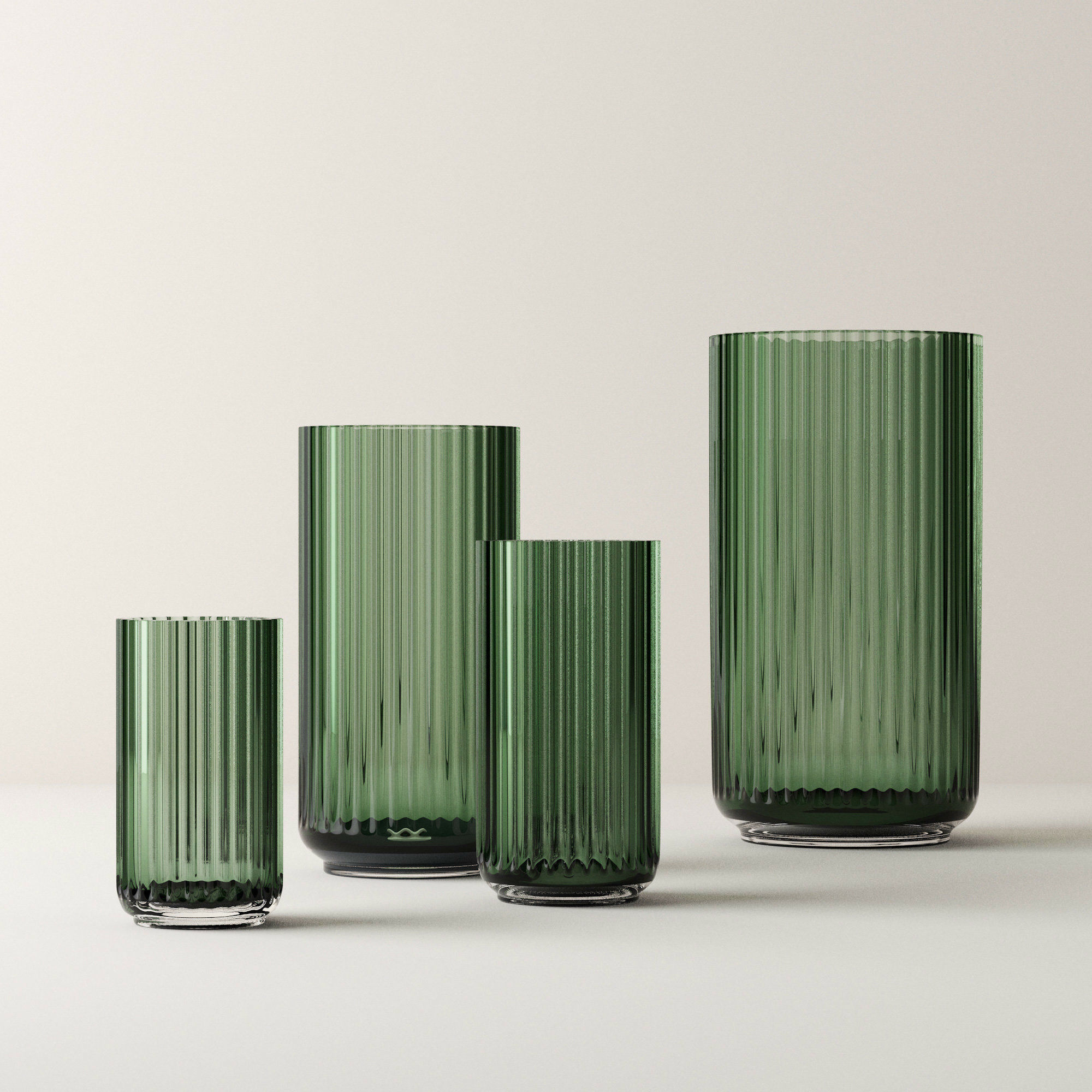 Alternativ bild 1 för Lyngby Porcelæn Vas 20 cm., Glas Copenhagen Green