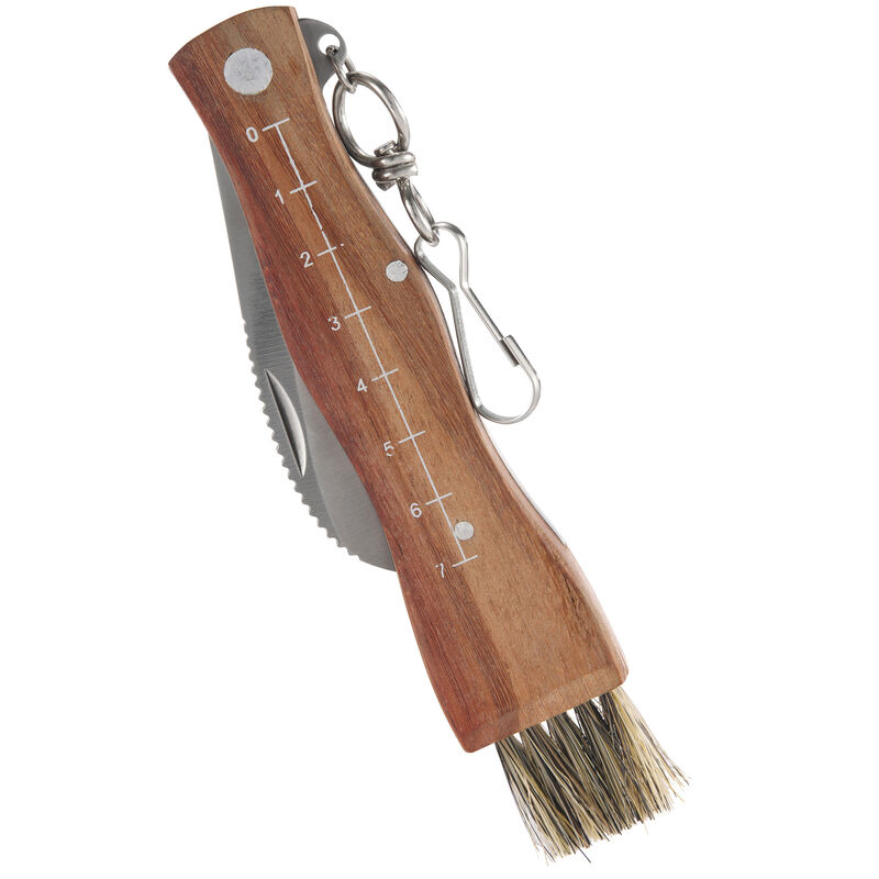 Stuti svampekniv med træhåndtag og børste