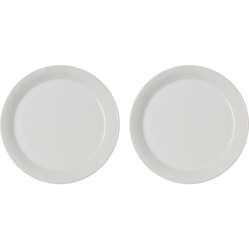 Daga ruokalautanen, 25 cm, 2 kpl, valkoinen