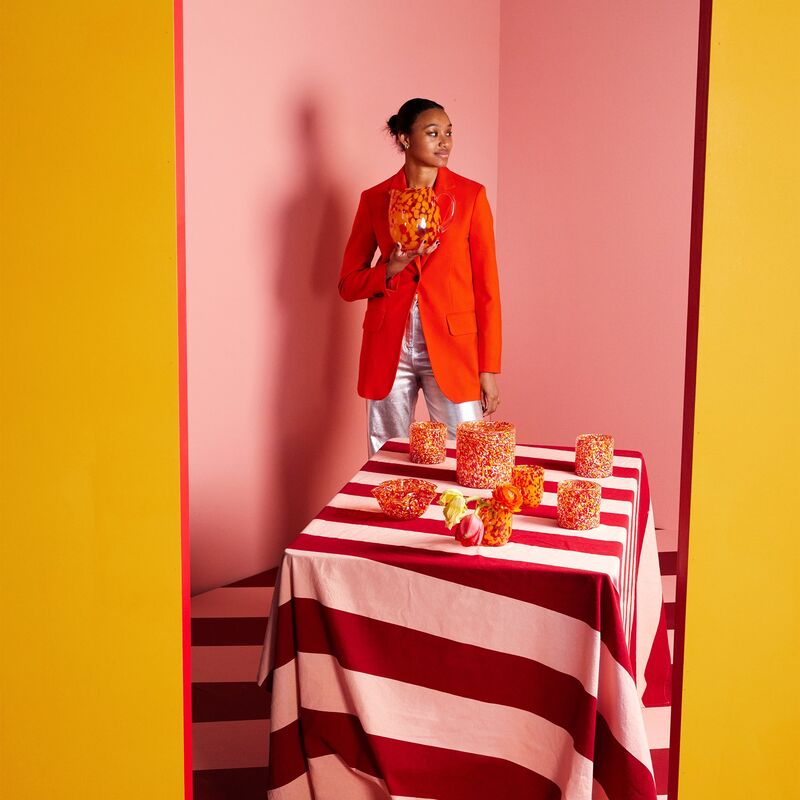 Leya dug, rød/lyserød