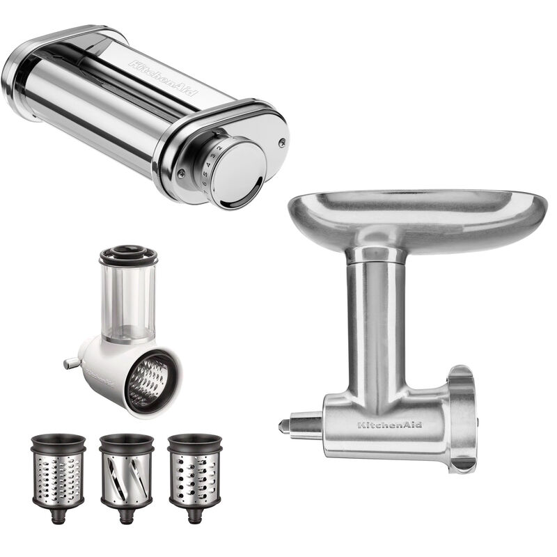 KitchenAid Tilbehørspakke til køkkenmaskine (kødkværn, grøntsagsskærer og lasagne-tilbehør)