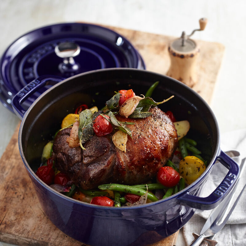 Rund Gryta 26 cm 5,2 liter Blå