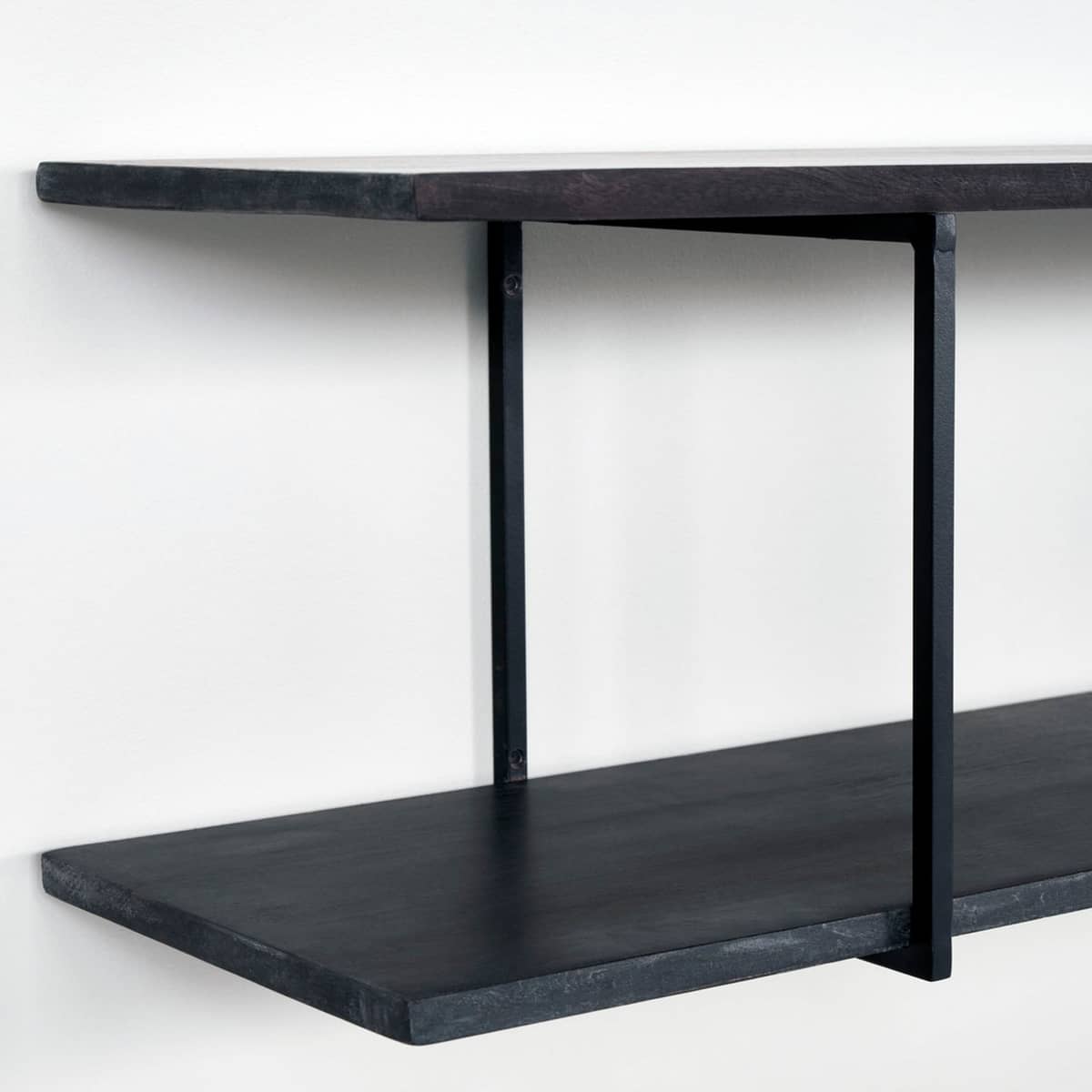 Woods hylla 70 cm, svart