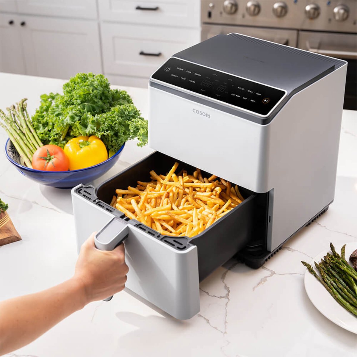 Dual Blaze Airfryer, lysegrå