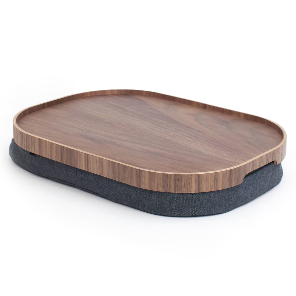 CurveLine Laptray knäbricka med anti-slip, large, valnöt