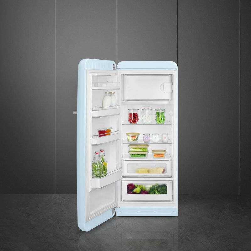 Smeg FAB28LPB6 Kjøleskap Med Fryser 153cm Venstrehengt Pastellblå
