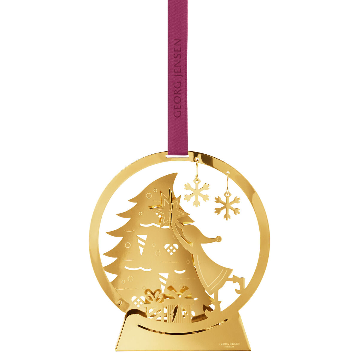 Georg Jensen CC 2025 Snökula julprydnad, 18K guldplätering
