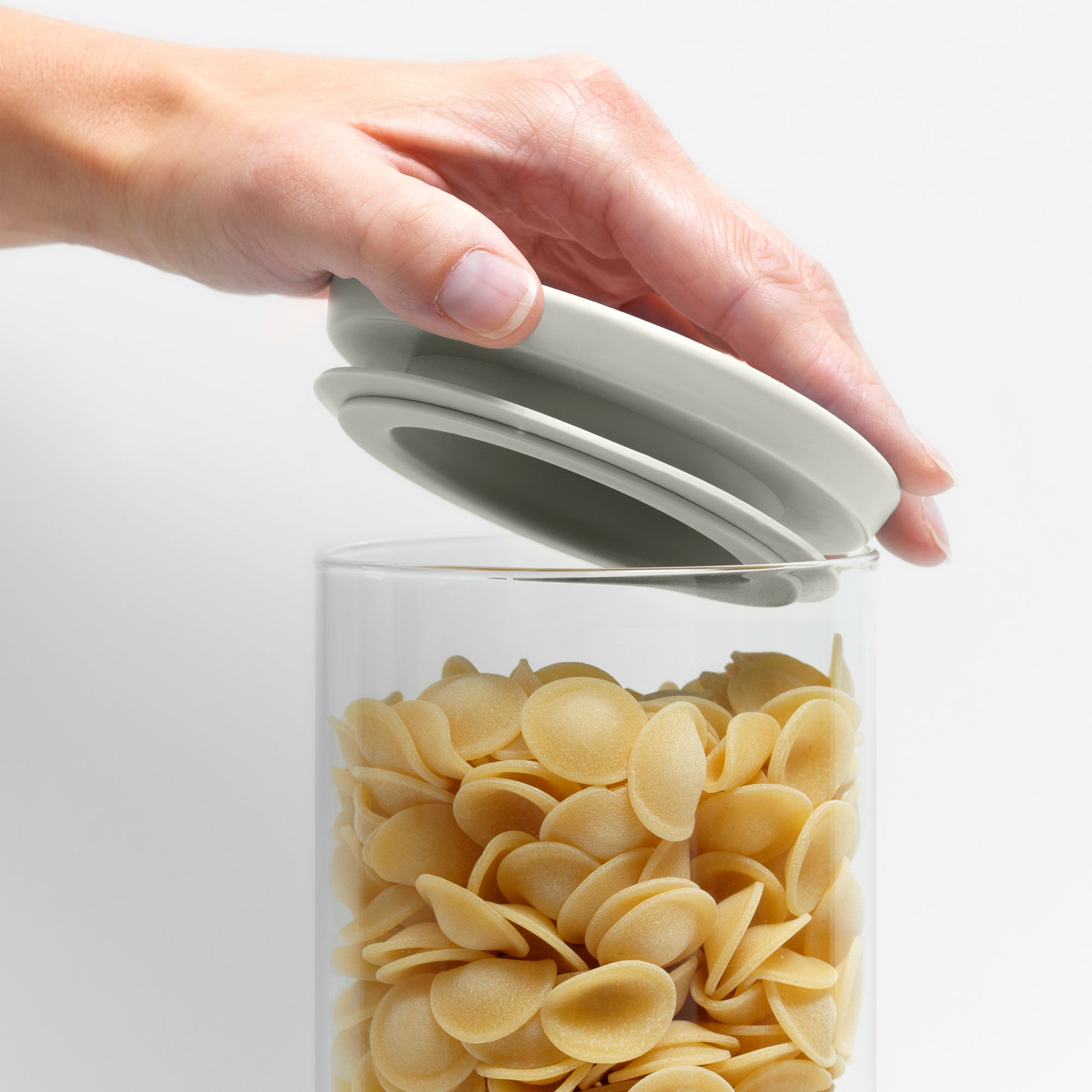 Stablebare glassbeholdere 3 deler, transparent