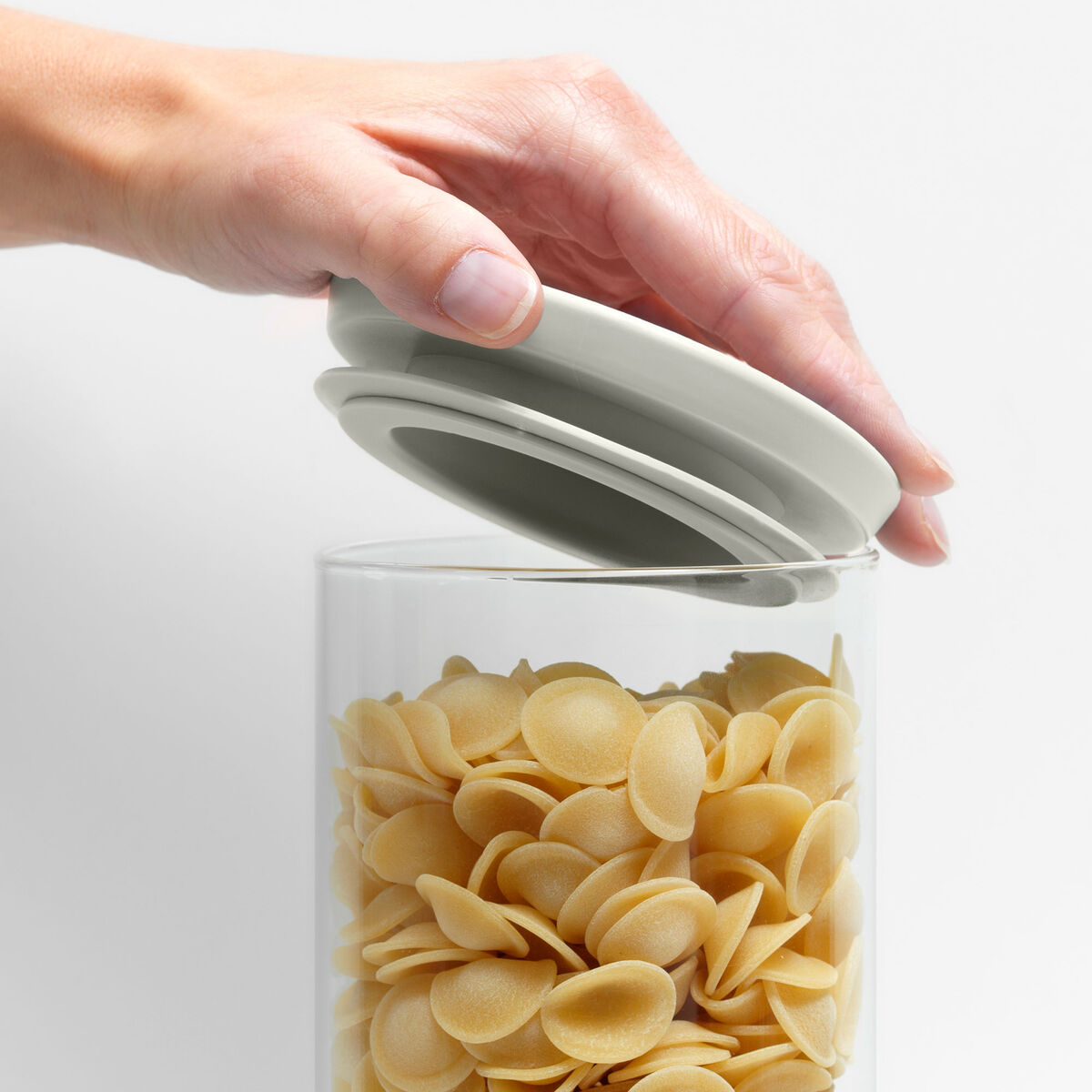 Stablebare glassbeholdere 3 deler, transparent