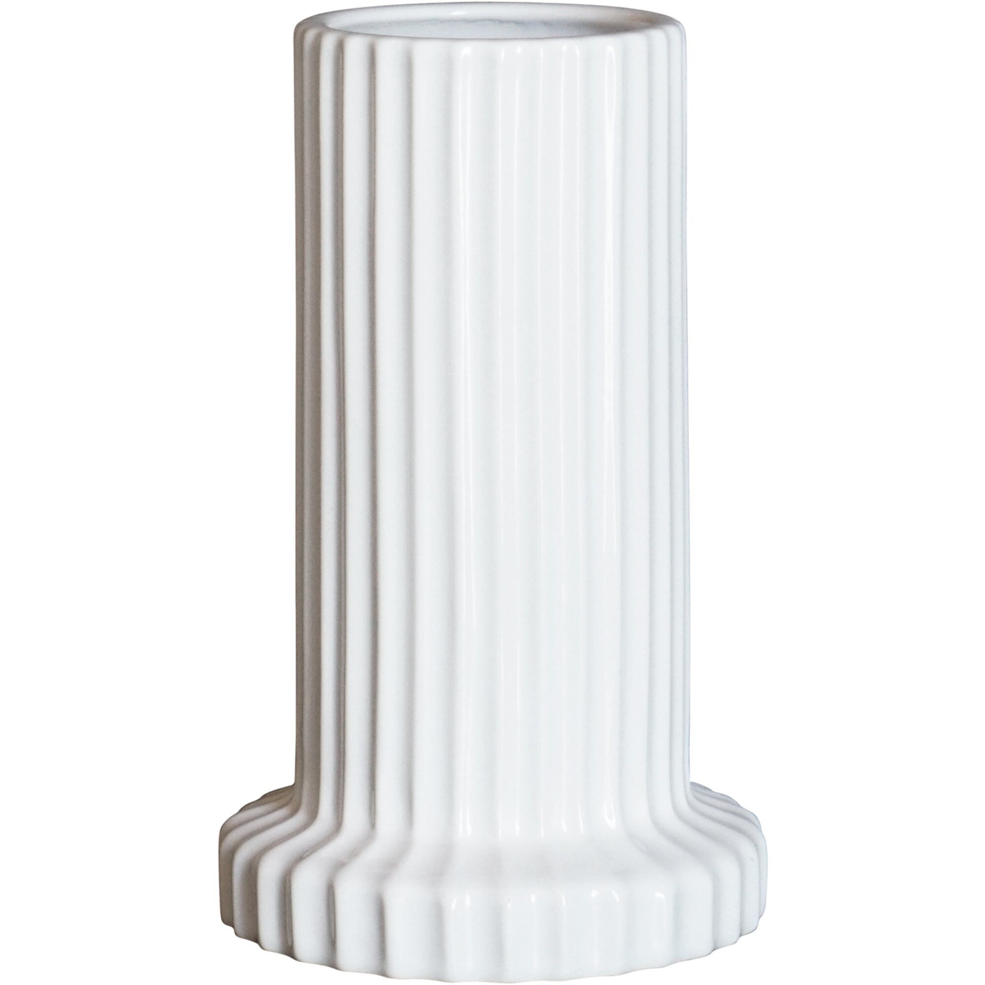 Dbkd Stripe vase, shiny white