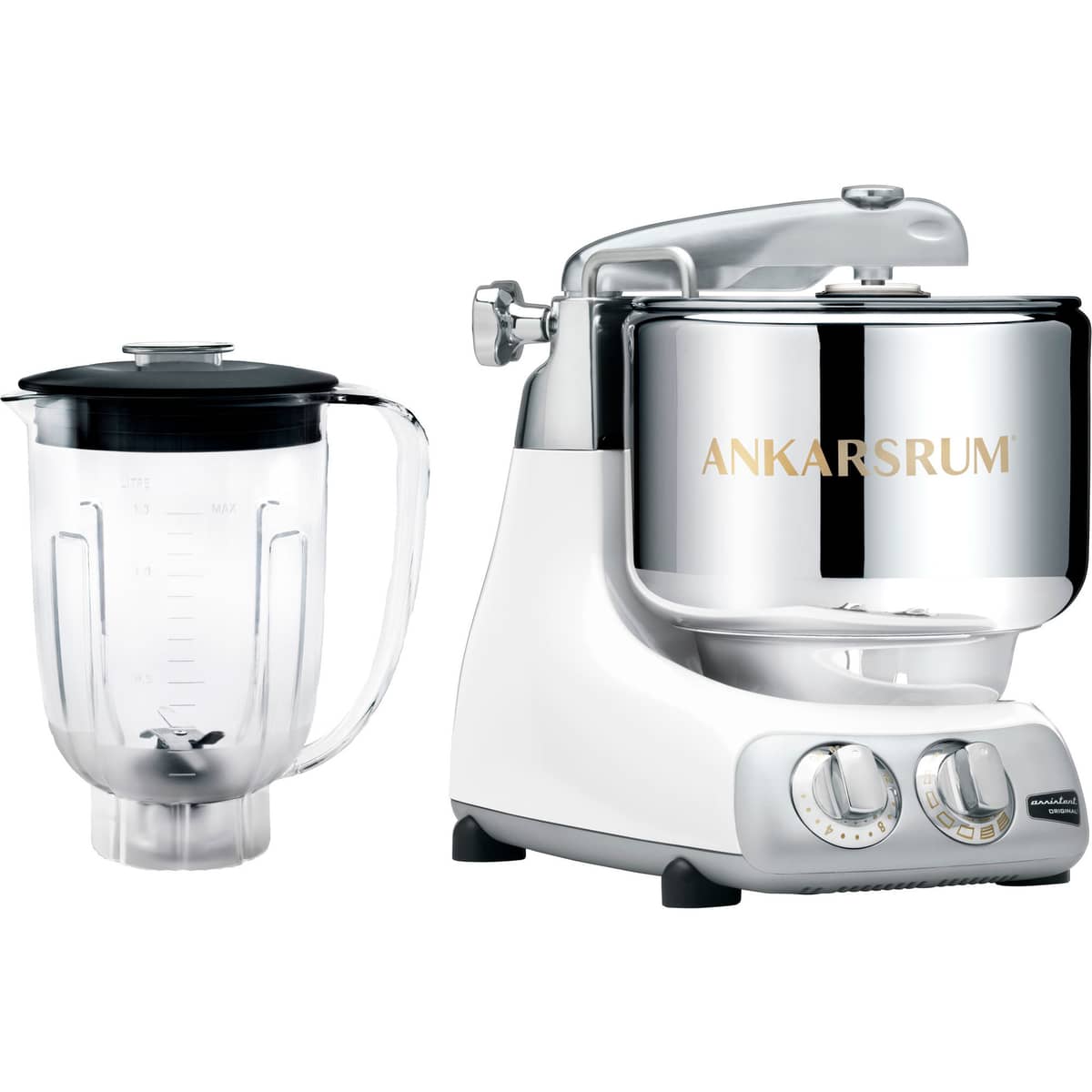 Assistent AKM 6230 røremaskine + blender, glossy hvid