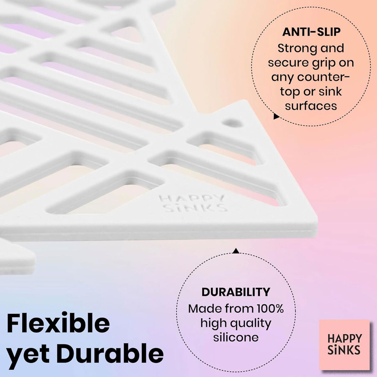 Diskbänksmatta 4-pack, vit