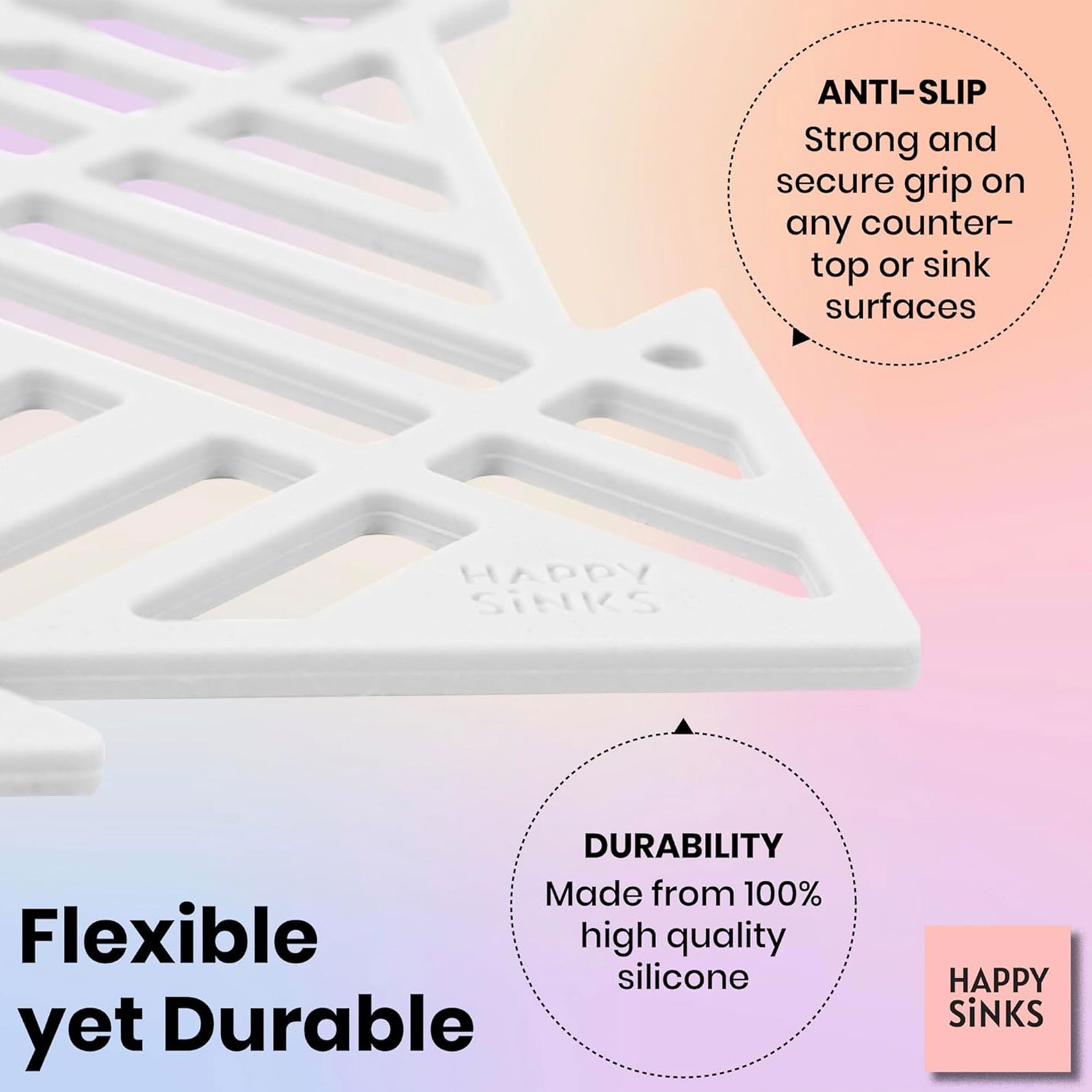 Diskbänksmatta 4-pack, vit