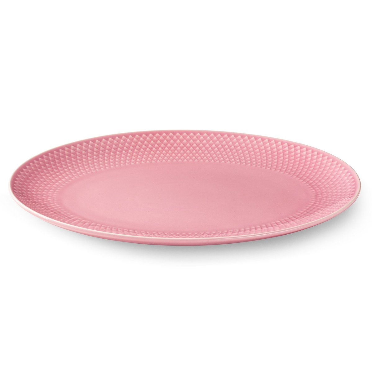 Rhombe Color ovalt serveringsfad, rosa