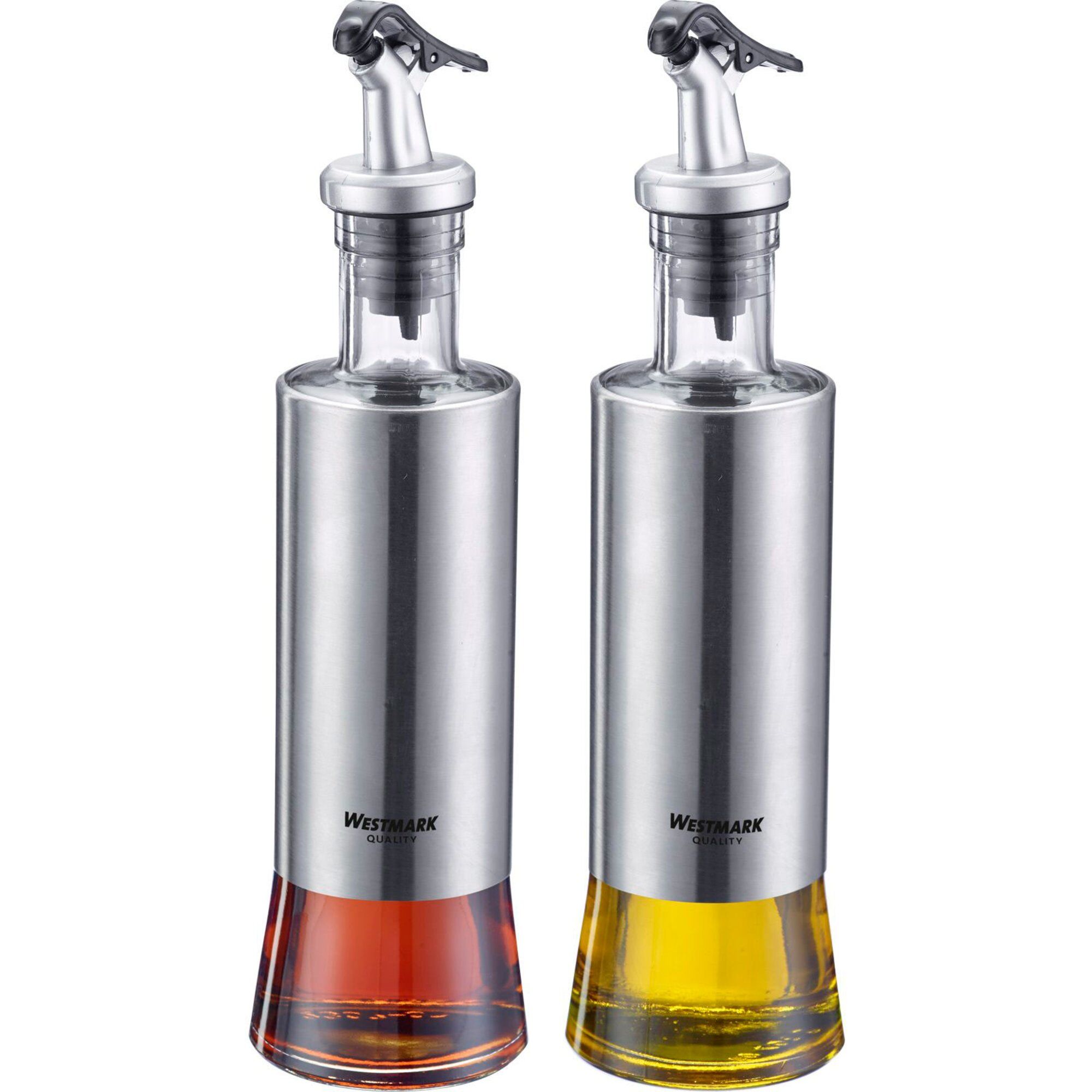 Flaska med hällpip för olja/vinäger, 2-pack