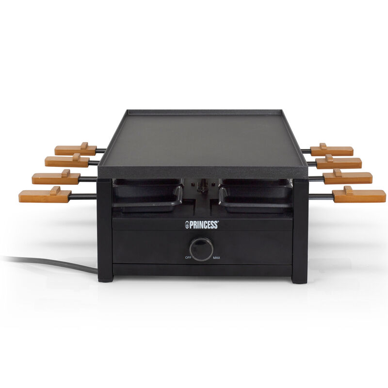 Prinsesse Black Steel Raclette, 8 personer