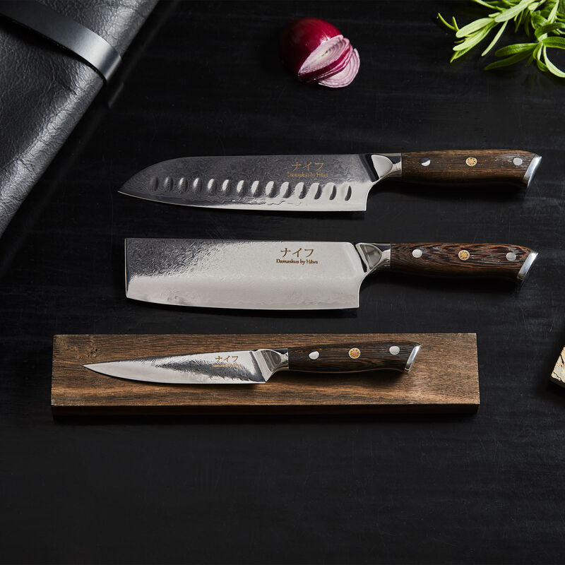 Wengè Knivsæt 3 dele