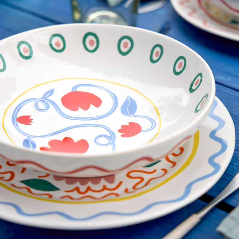 Costa Nova Sommer Blizz pastatallerken 23 cm, tulipan