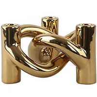 Lykke Three kynttilänjalka, gold
