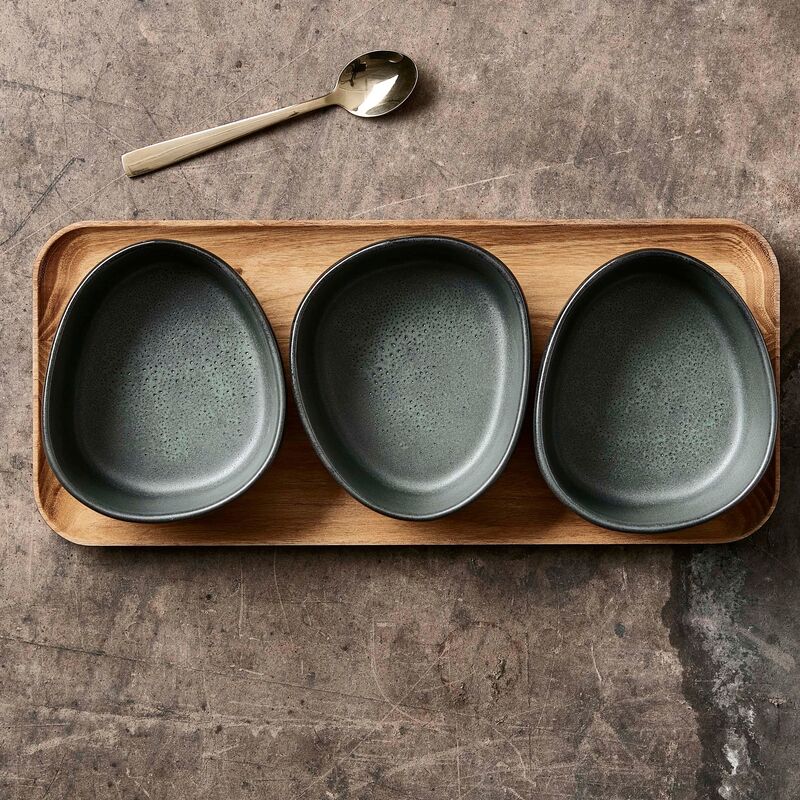 Organic skål, 12x10x5 cm, northern green