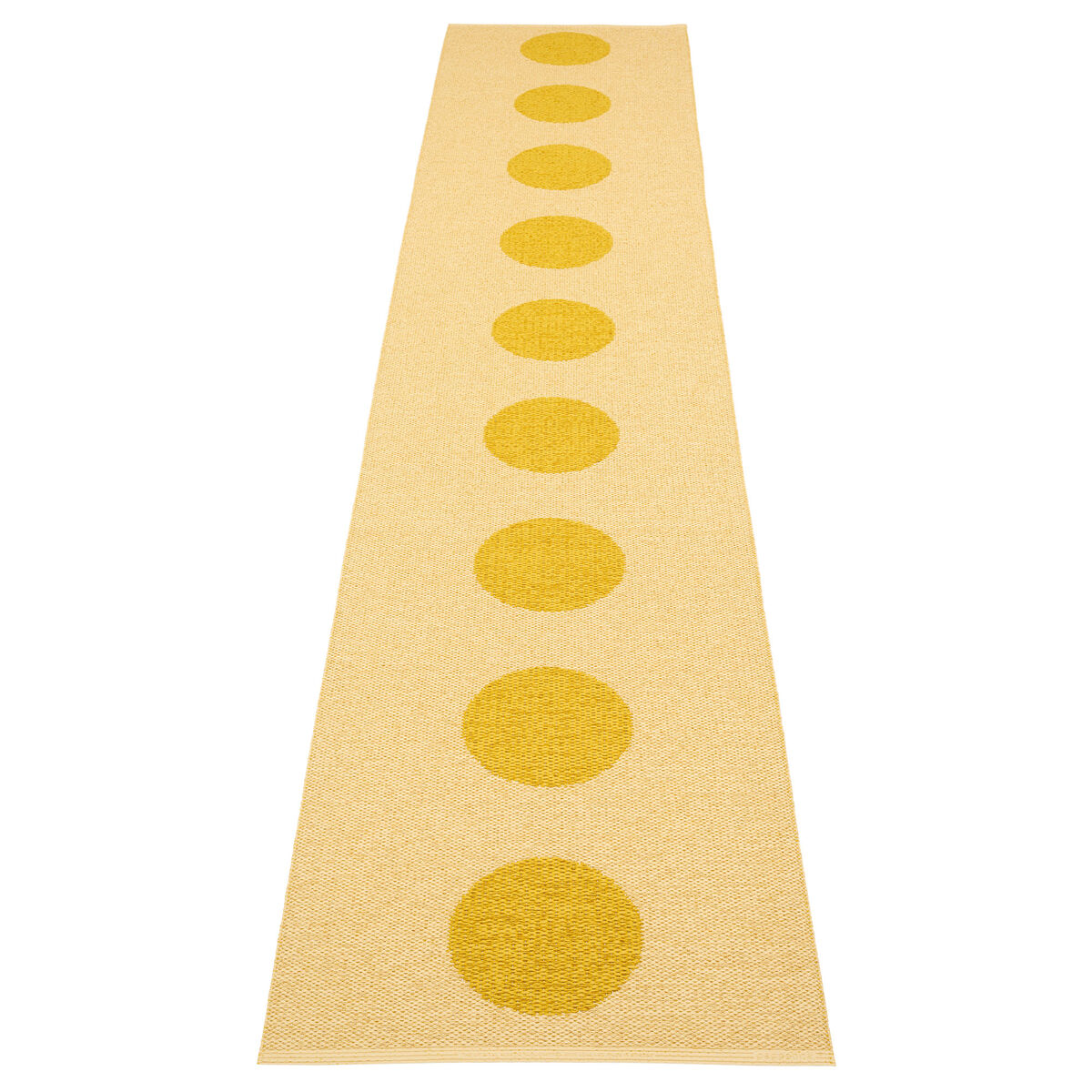 Pappelina Vera Pop matta 70 × 360 cm, mustard/yellow