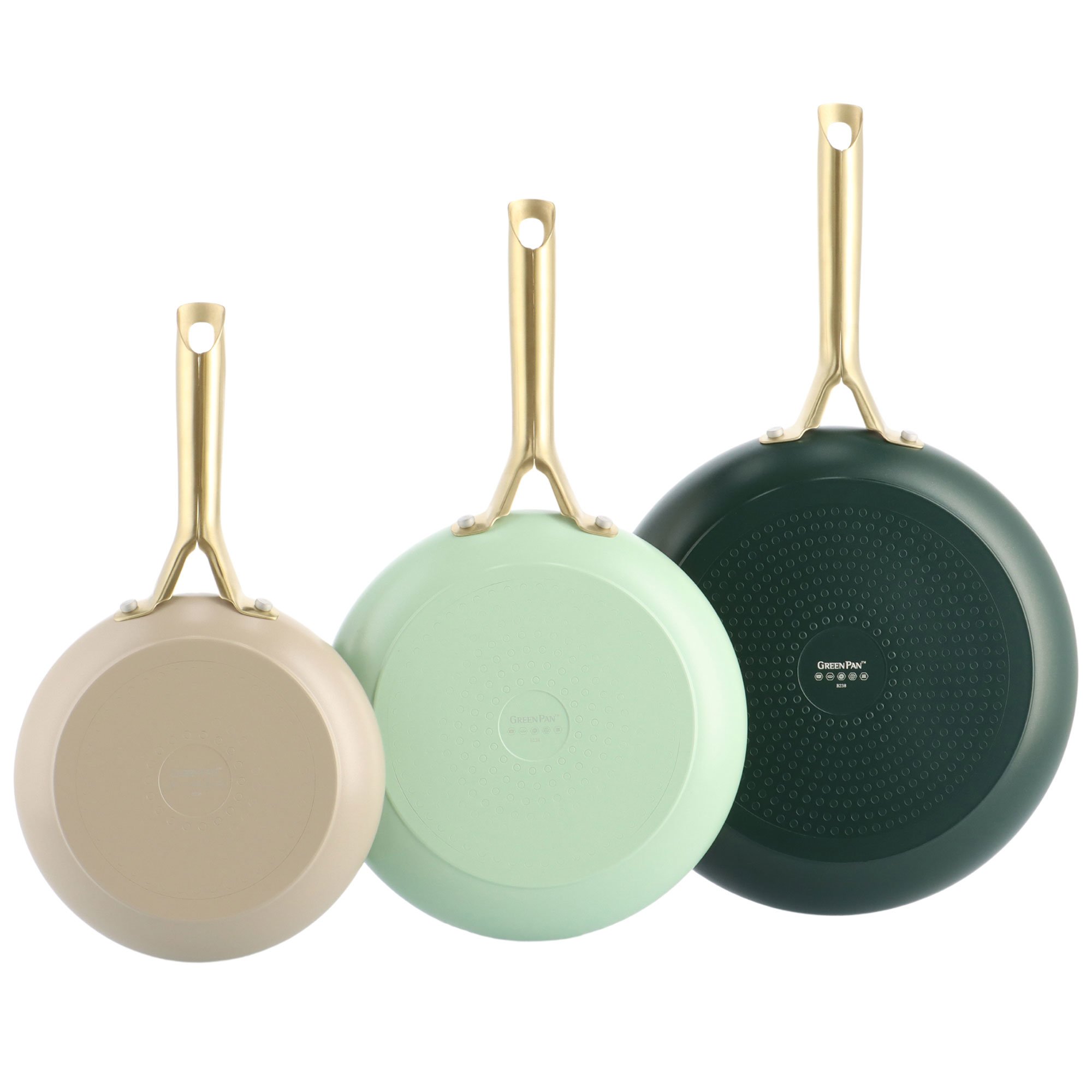 Shades Stegepandesæt 3 Dele Taupe/pastel Green/moroccan Green