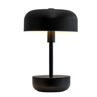 Haipot genopladelig LED bordlampe, sort