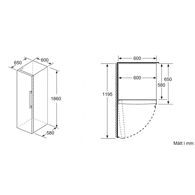 KS36VVIEP iQ300 integreret køleskab, børstet stål