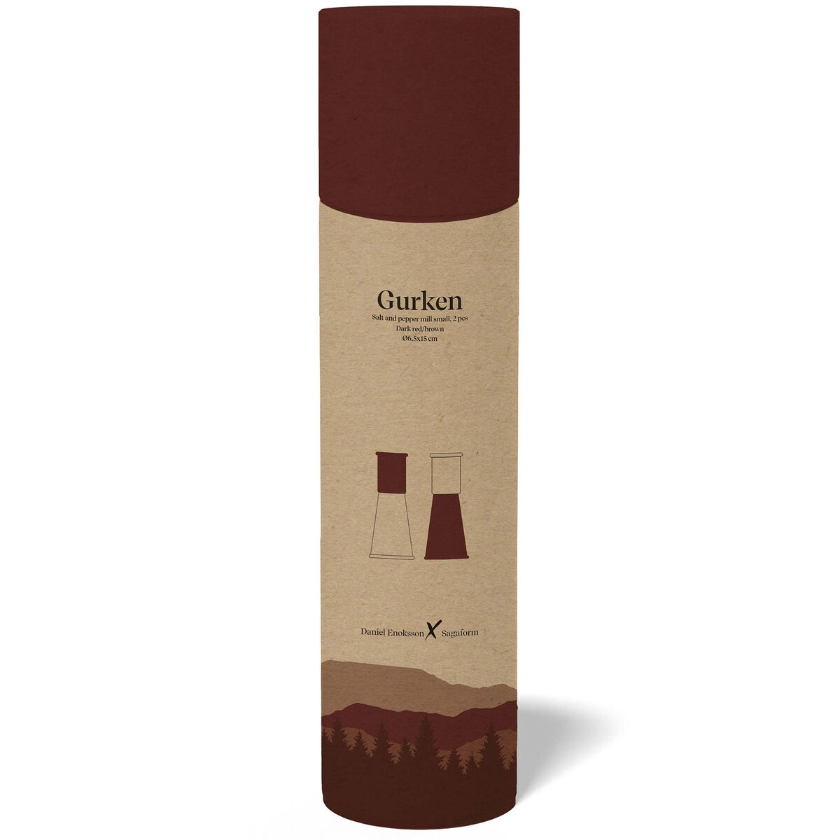 Gurken salt- och pepparkvarn small 2-pack röd