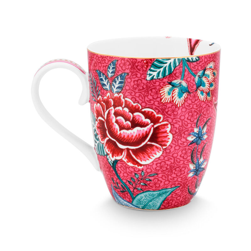 PIP Studio Flower Festival krus 35 cl 2-pakning, rosa