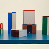 HAY Oppbevaringsboks large, off-white/rød